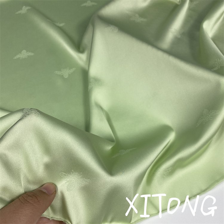 designer fabricAnimal pattern satin wholesale satin fabric 100% polyester jacquard spandex fabrics for ladys garments clothing