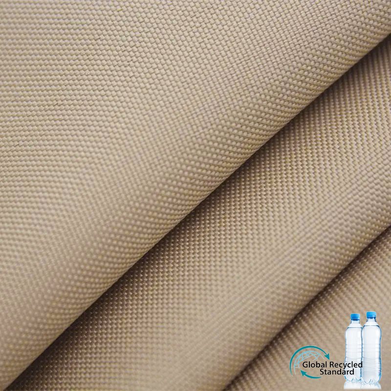 100% polyester 600D eco-friendly rpet plain woven waterproof bag oxford recycle pet fabric