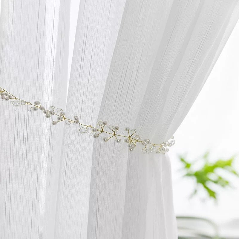 china manufacturer line chiffon sheer curtain fabric polyester