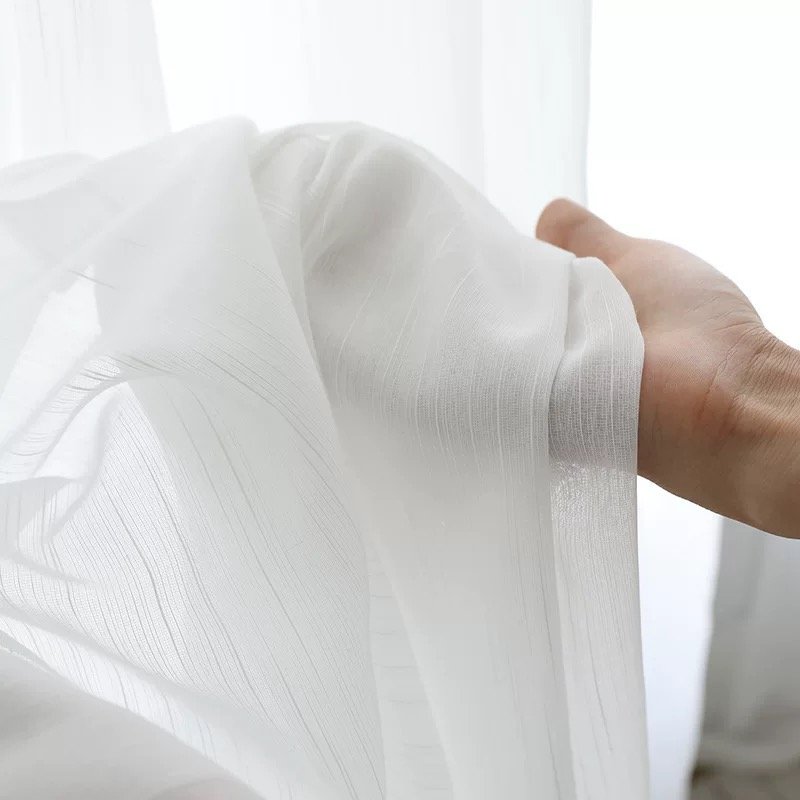 china manufacturer line chiffon sheer curtain fabric polyester