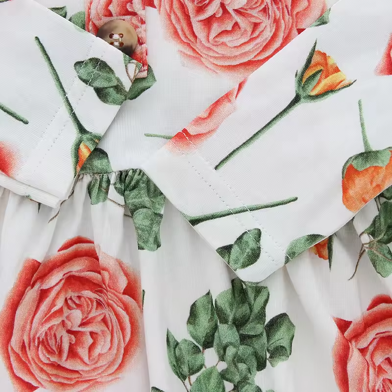 Custom-Size Budget-Friendly Baby Clothes Girls' Puffy Evening Dresses Winter Casual Print Bamboo Fabric Logo Designed Children
