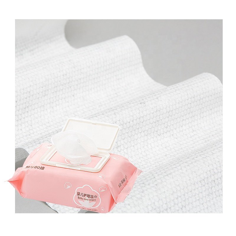Soft biodegradable 100% bamboo fibers viscose Spunlace Nonwoven Bamboo Non-woven Fabric Manufacturer for Wet Wipes
