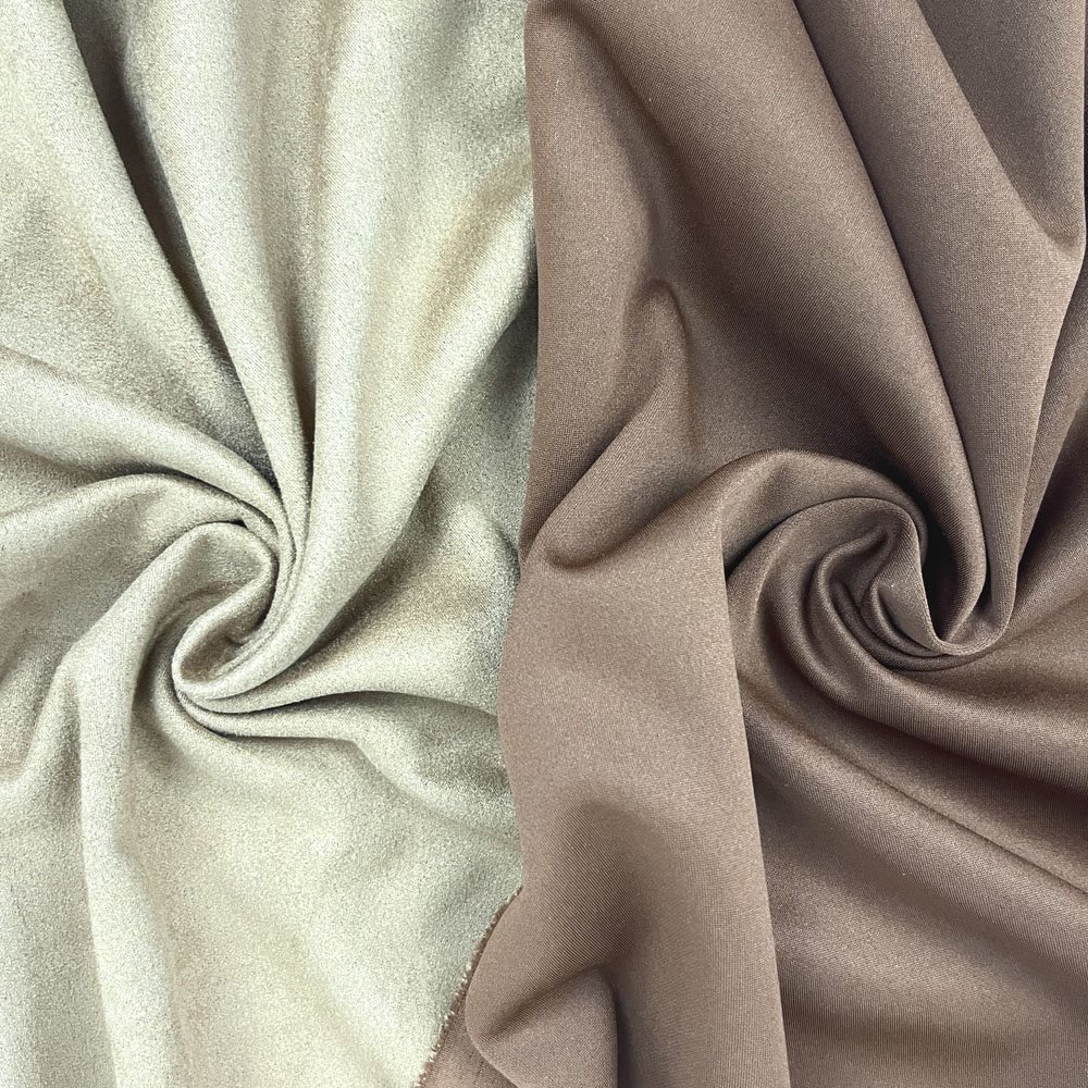 Fashion style in stock 108 colors polyester spandex fabric air layer suede scuba fabric for garments