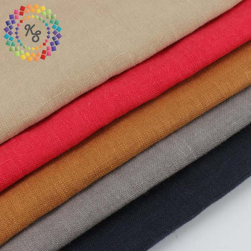 Vintage Washed Flax Stone Washed Linen Fabric For Clothing
