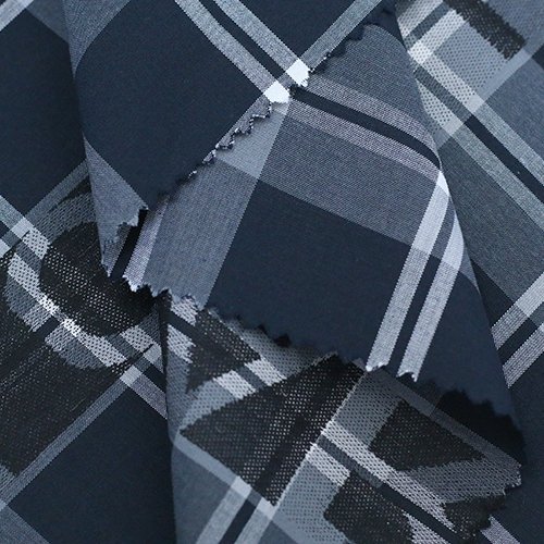 Top Quality Bamboo Fiber Polyester Spandex Yarn dyed Jacquard Fabric Wrinkle Free For Men Shirt