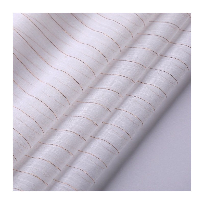 China Manufacturers Wrinkle Light And Smooth 75D*75D Gold Silk Chiffon Fabric For Dress Casual Wear Women's Clothing Fabric