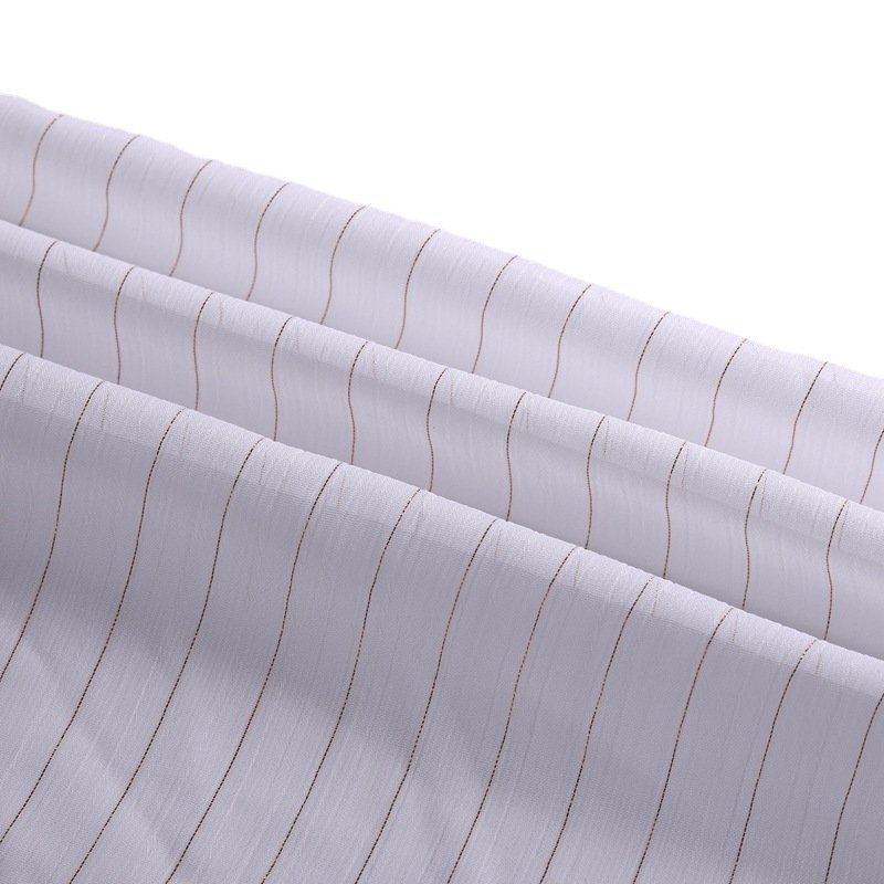 China Manufacturers Wrinkle Light And Smooth 75D*75D Gold Silk Chiffon Fabric For Dress Casual Wear Women's Clothing Fabric