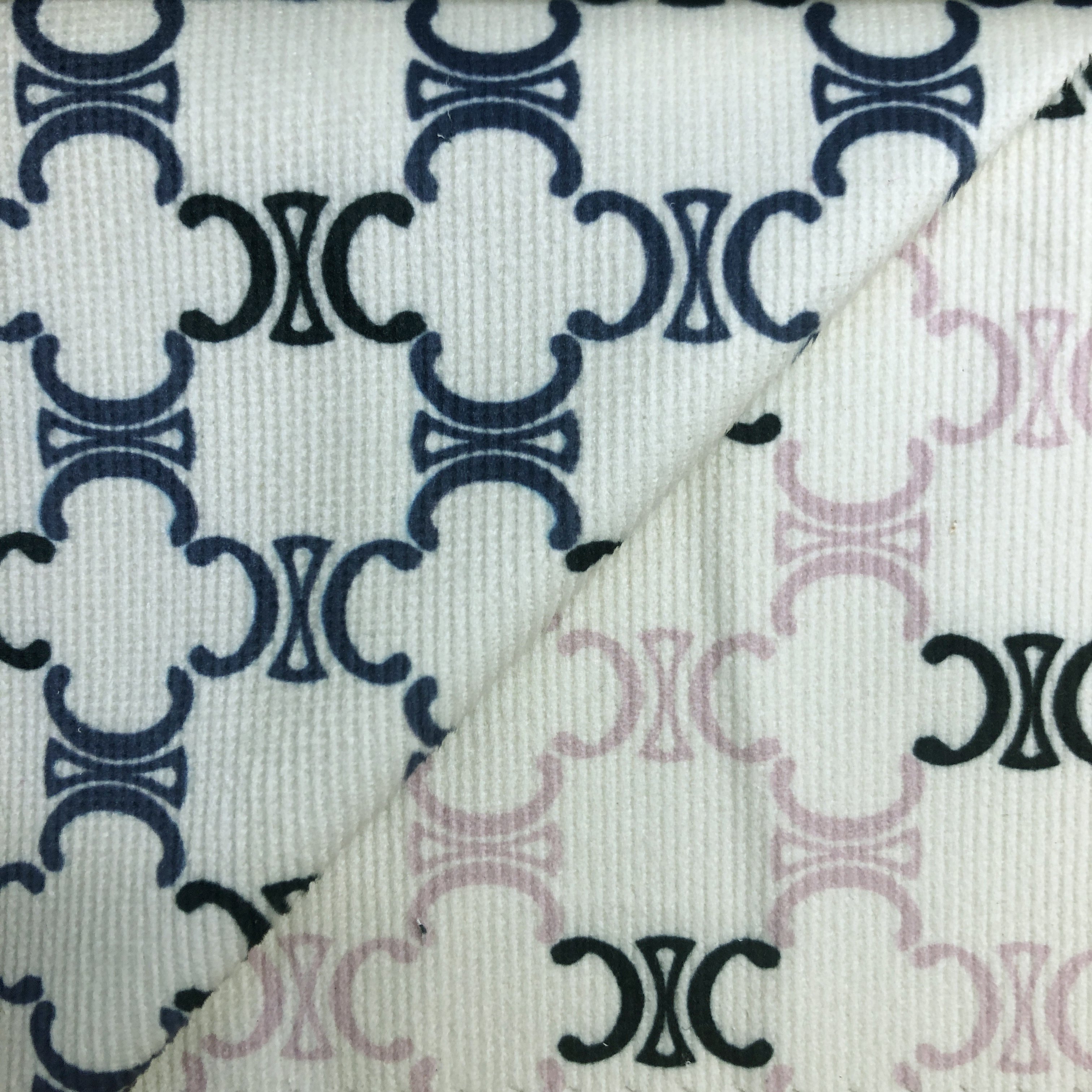 Fashion design pattern 100%polyester fabric print corduroy fabric for garment