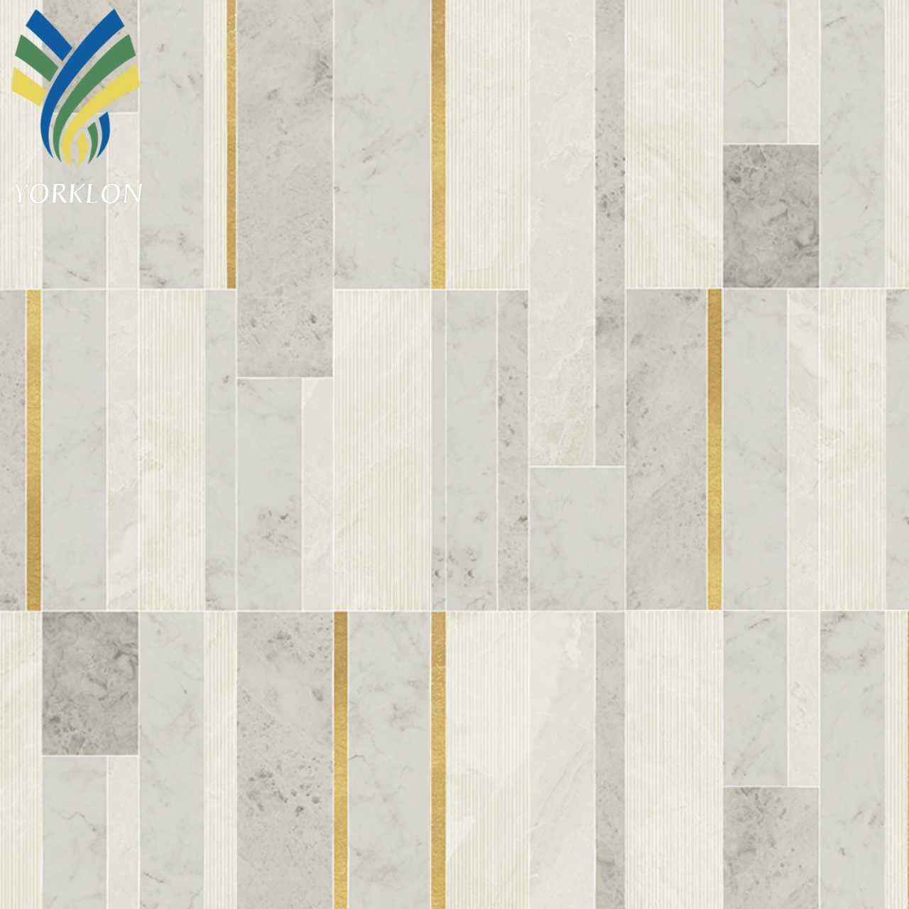 Modern Custom Beige Black Waterproof Wall Paper Decorative Geometric 3D Mural Wallpaper