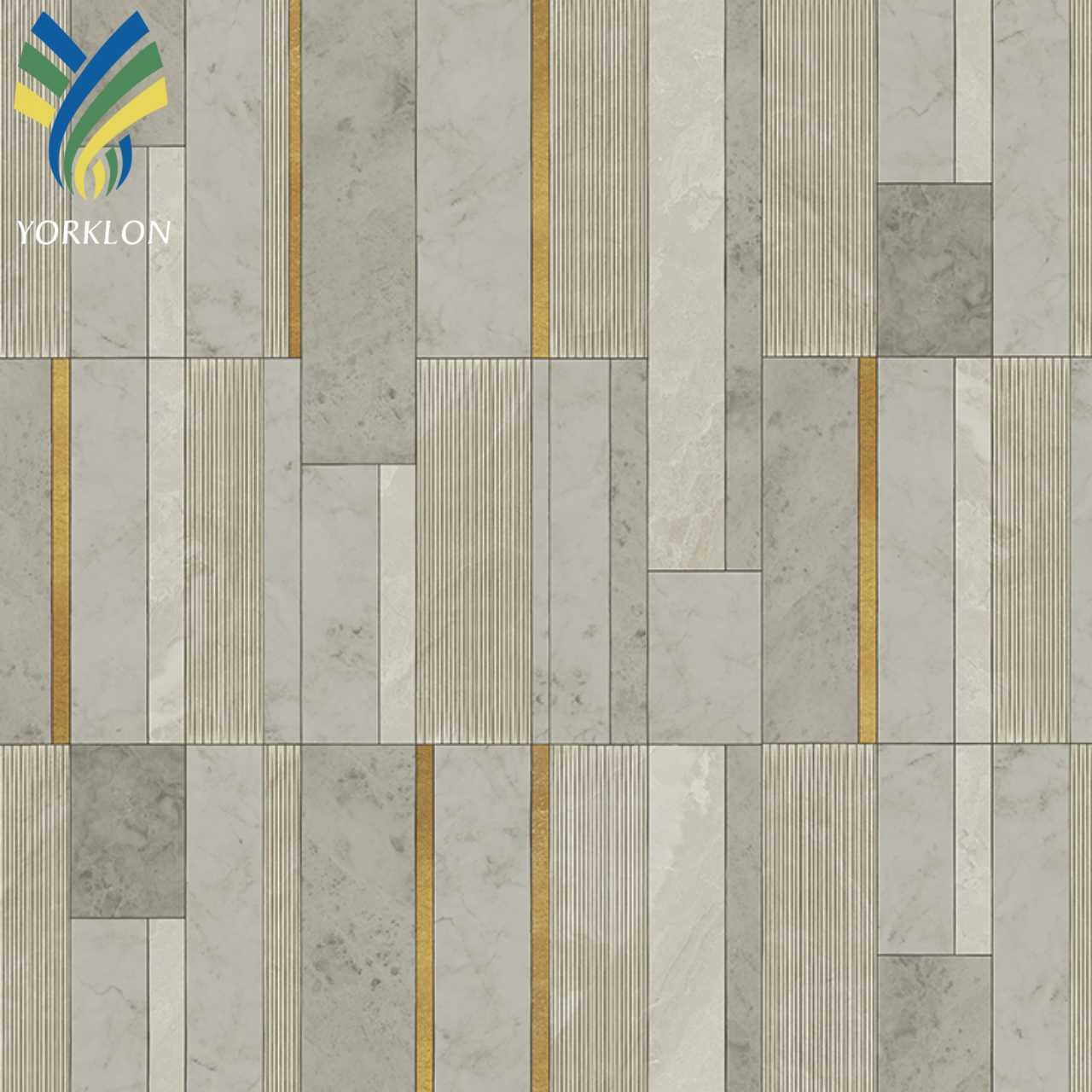 Modern Custom Beige Black Waterproof Wall Paper Decorative Geometric 3D Mural Wallpaper