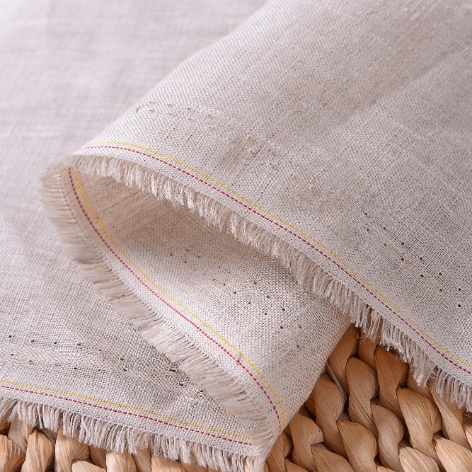 SKYLINENS 100% French dyed linen fabric plain dyed pure linen yarn 14*14 density 50*52 customized design for women dress
