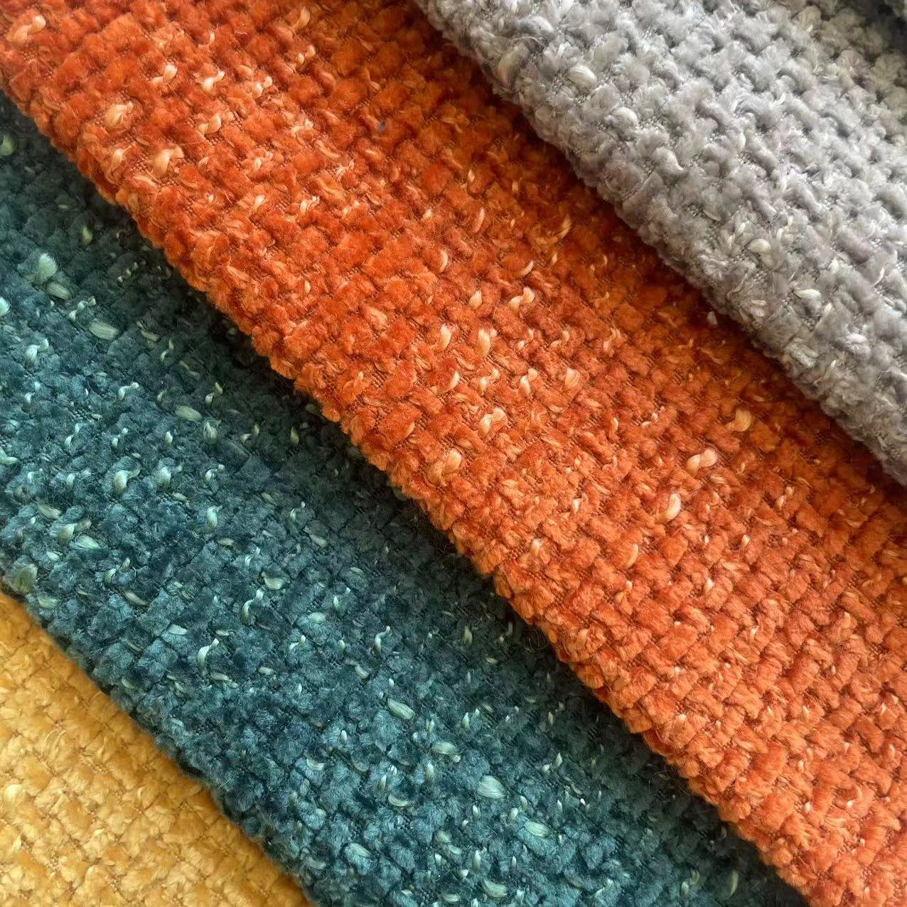 linen style textured chenille sofa upholstery fabric