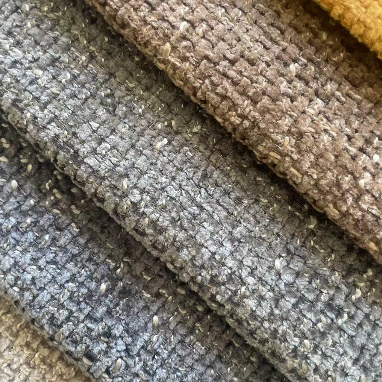 linen style textured chenille sofa upholstery fabric