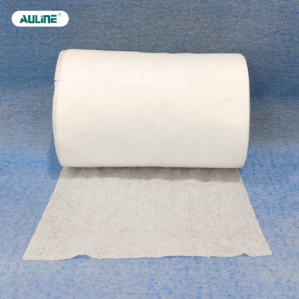 Hot-Selling Roll Type White Bamboo Fiber Spunlaced Nonwoven Fabric Personal Care Facial Cleaning Dry Wet Wipes