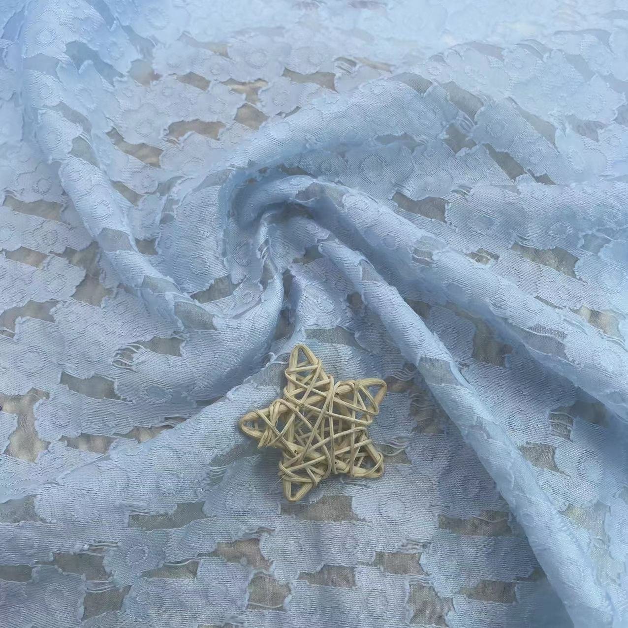 HOT SALE 100% POLYESTER MULTI COLORS CHIFFON CARVED FABRIC JACQUARD CUSTOM CHIFFON FABRIC FOR DRESS