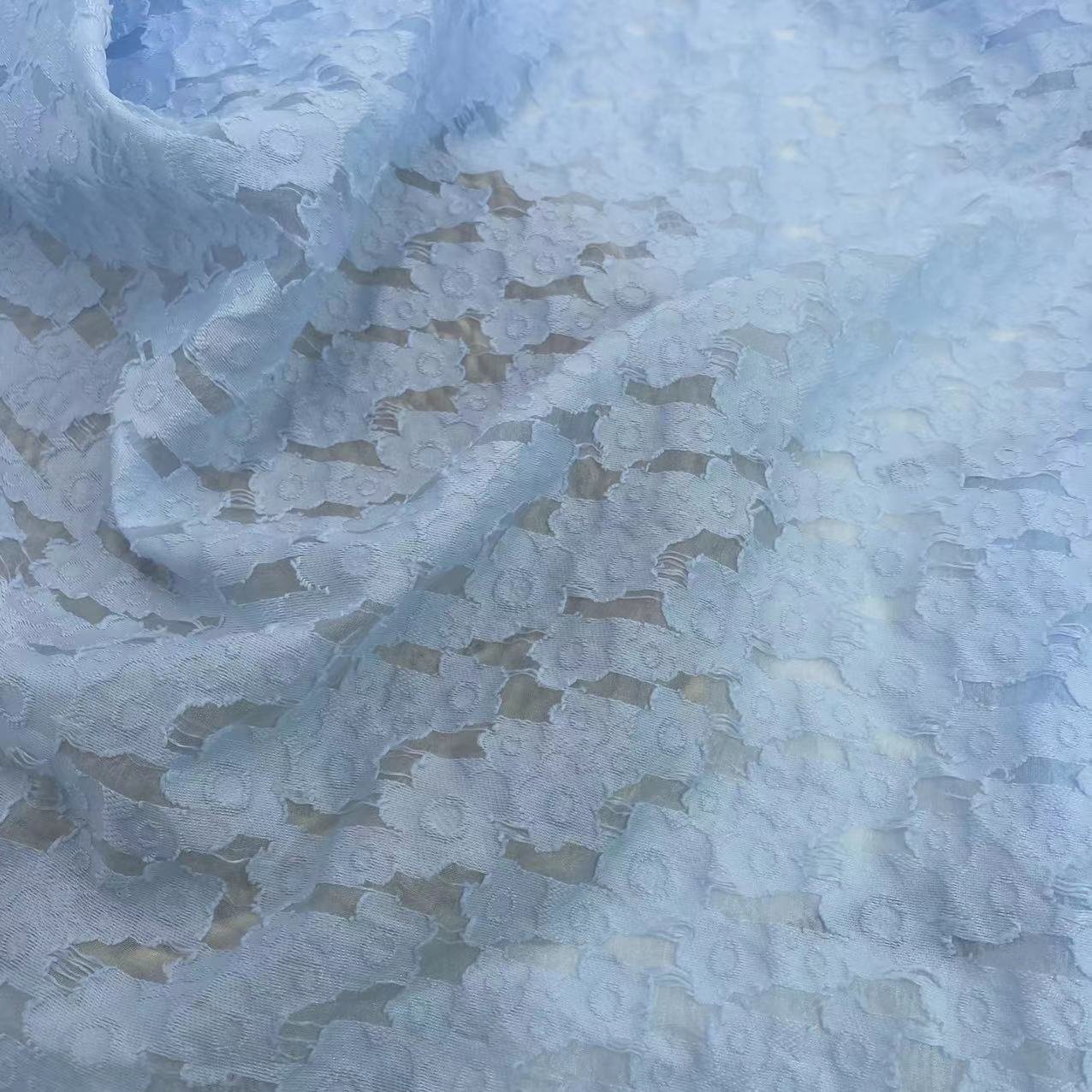 HOT SALE 100% POLYESTER MULTI COLORS CHIFFON CARVED FABRIC JACQUARD CUSTOM CHIFFON FABRIC FOR DRESS