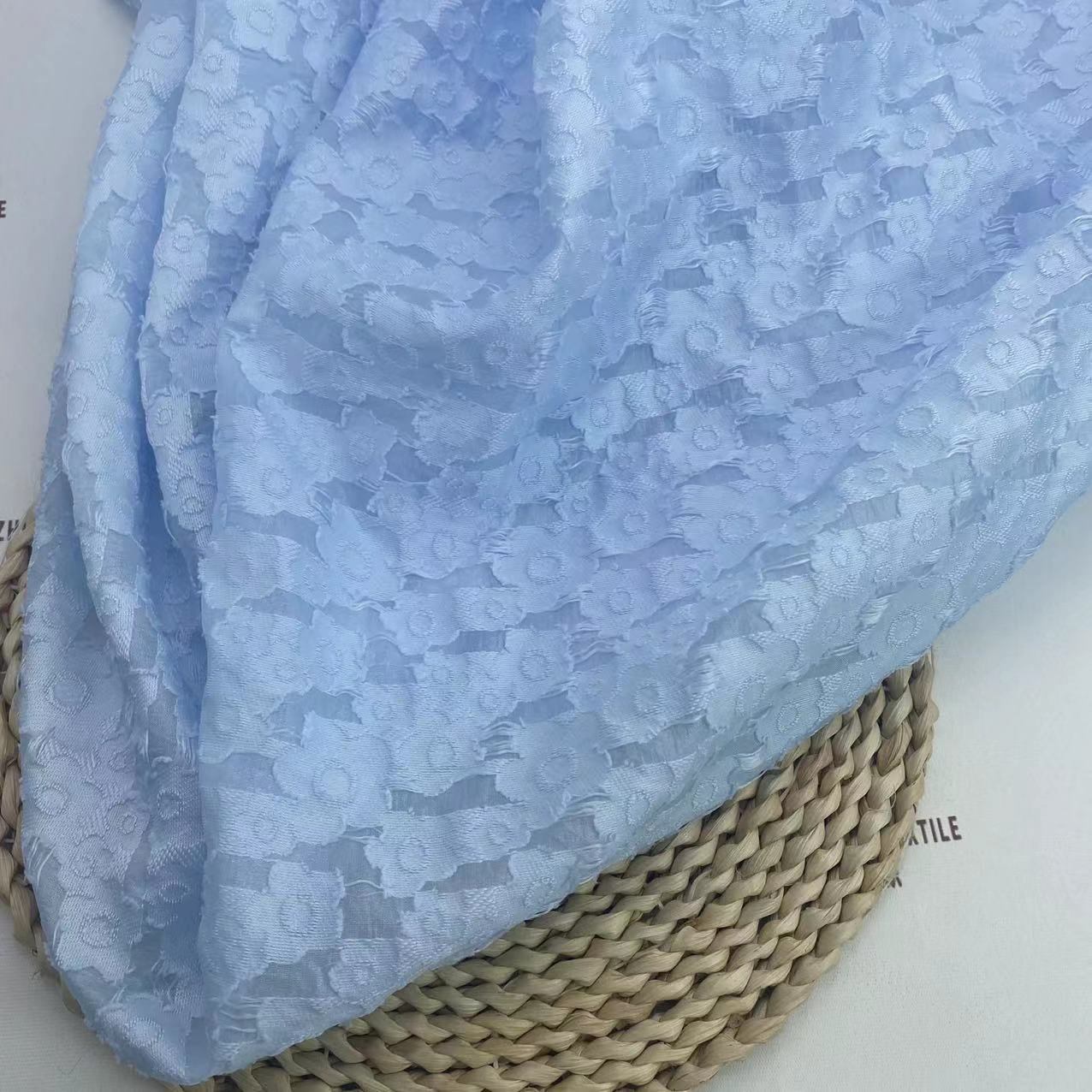 HOT SALE 100% POLYESTER MULTI COLORS CHIFFON CARVED FABRIC JACQUARD CUSTOM CHIFFON FABRIC FOR DRESS