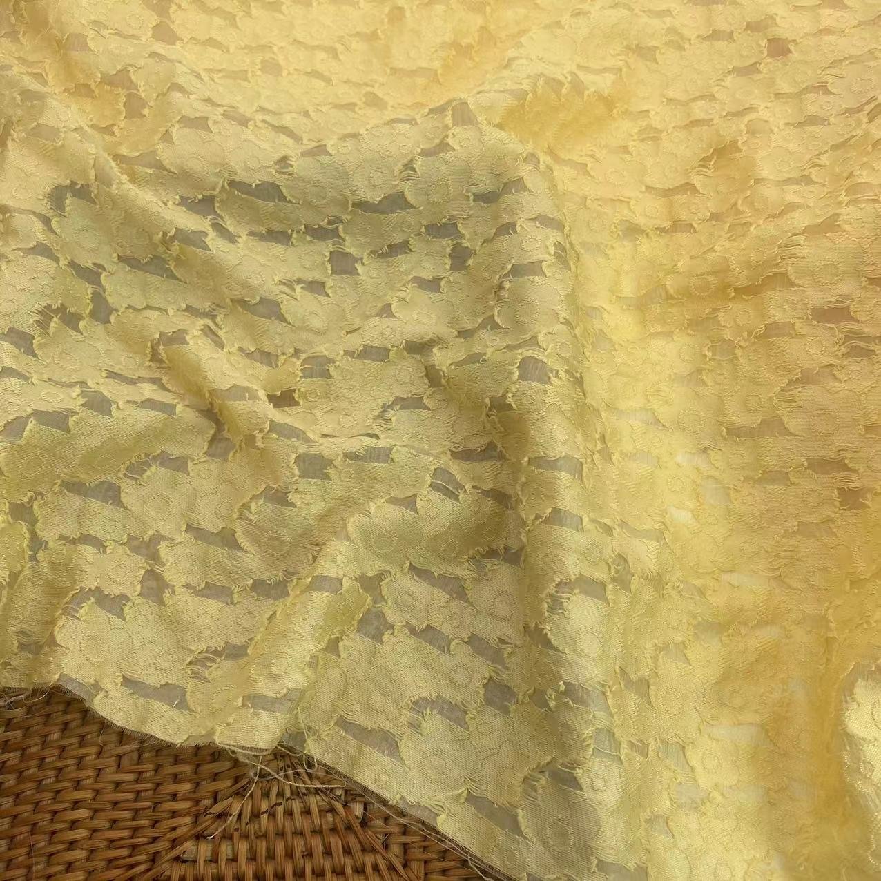 HOT SALE 100% POLYESTER MULTI COLORS CHIFFON CARVED FABRIC JACQUARD CUSTOM CHIFFON FABRIC FOR DRESS