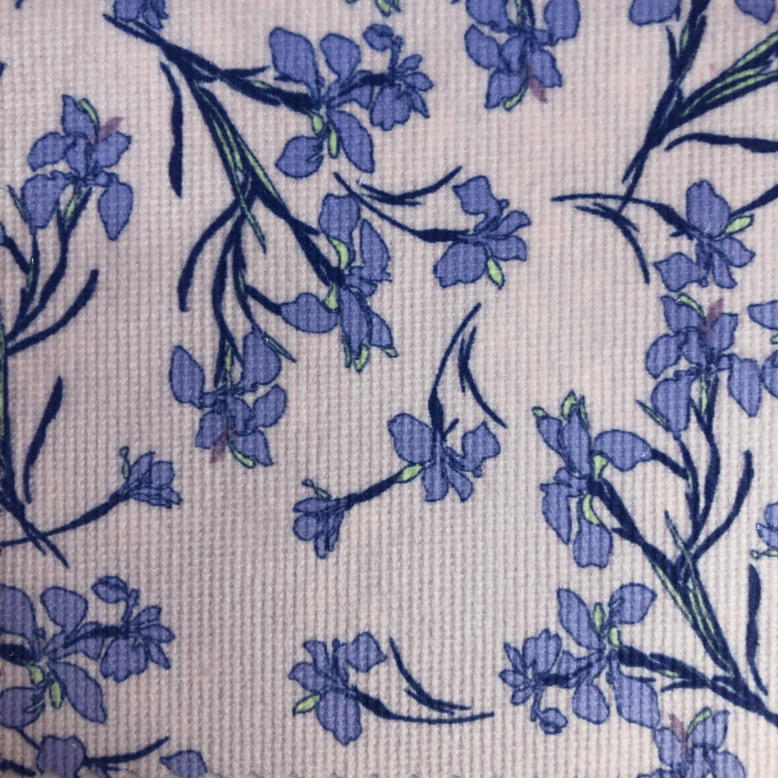 Fashion Flower Printed Corduroy Fabric 200GSM Polyester Fabric Printing Small Floral For Shircs