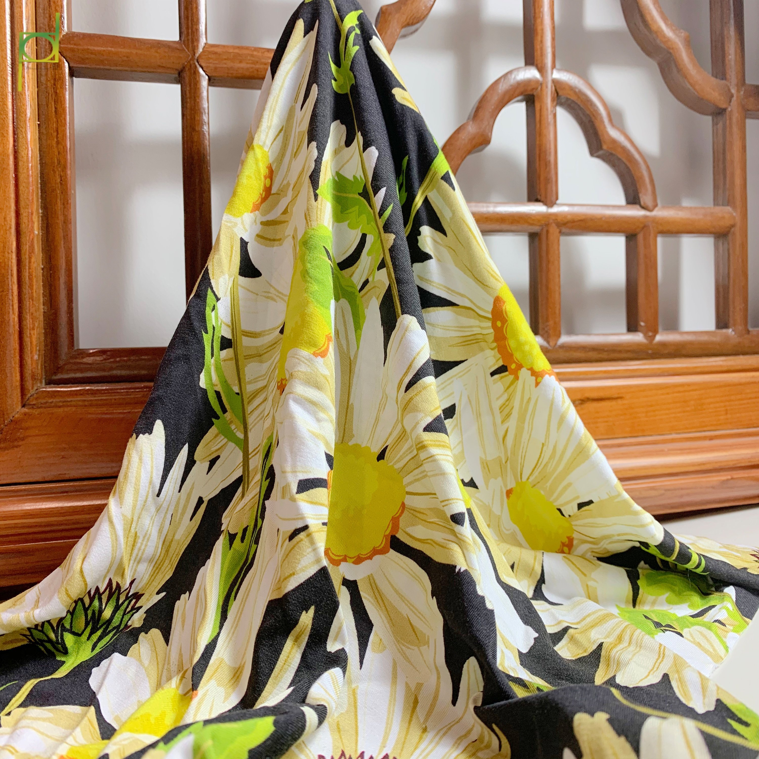 Wholesale custom 95 bamboo 5 spandex baby clothes fabric digital print fabric