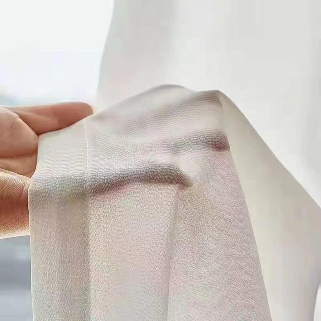 Factory Supply Voile Curtain Sheer Fabric Solid Tulle Sheer Fabric For Curtain Living Room
