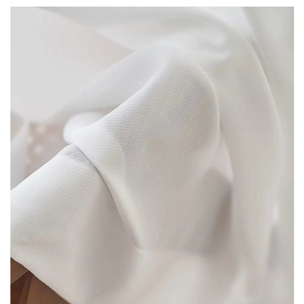 Factory Supply Voile Curtain Sheer Fabric Solid Tulle Sheer Fabric For Curtain Living Room