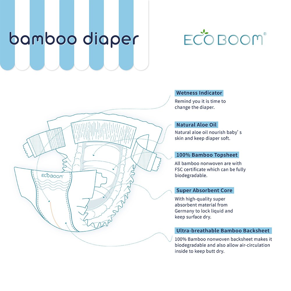 ECO BOOM Cheapest disposable from China manufacturer L size baby diaper