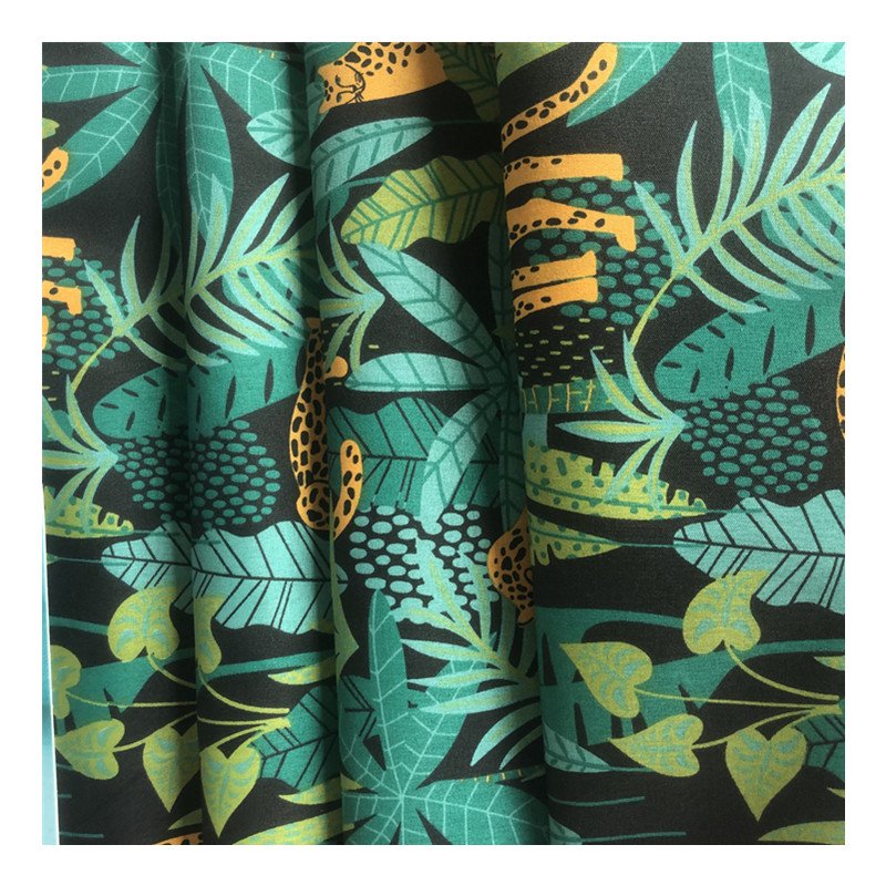 New money leopard green pattern jungle style print microfiber fabric hometextile fabric for children