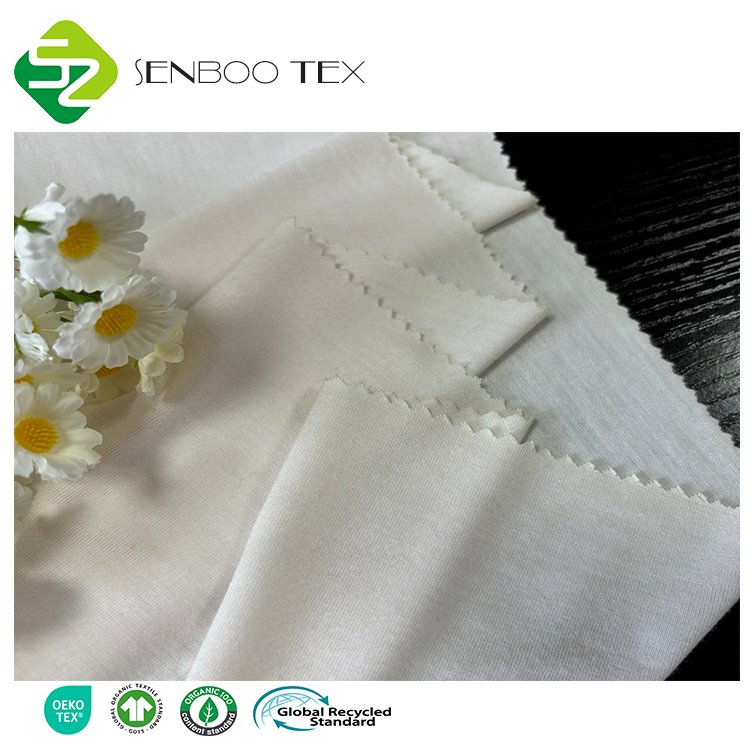 Great Stretch Natural Bamboo Fiber Jersey Fabric 95% Spandex 5% Knit Dyed Pattern for Boy's Legging and Shirt Wicking Feature
