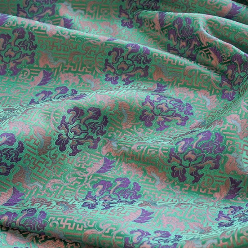 New style brocade fancy coat fashion color contrast vest new Chinese luggage jacquard cloth