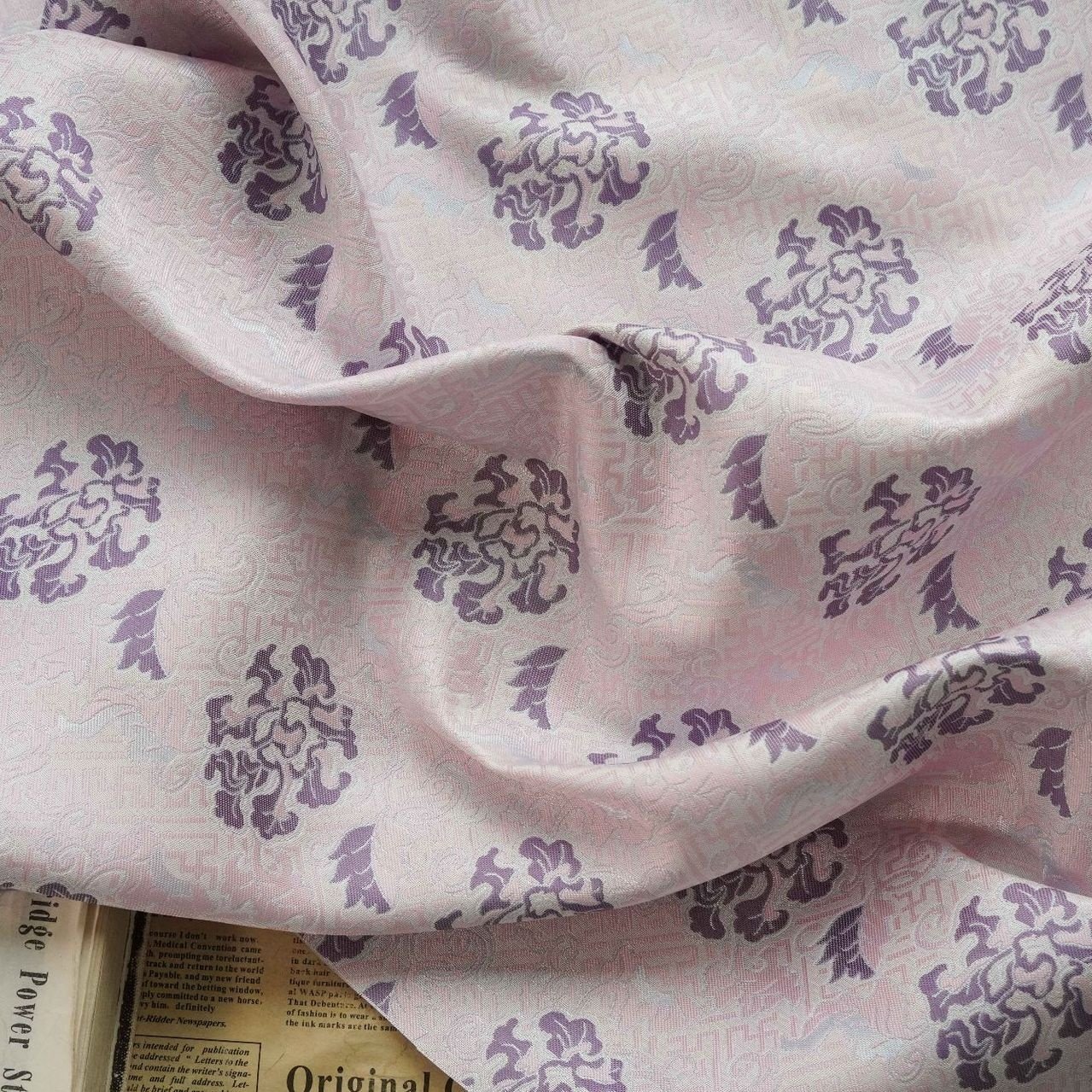 New style brocade fancy coat fashion color contrast vest new Chinese luggage jacquard cloth