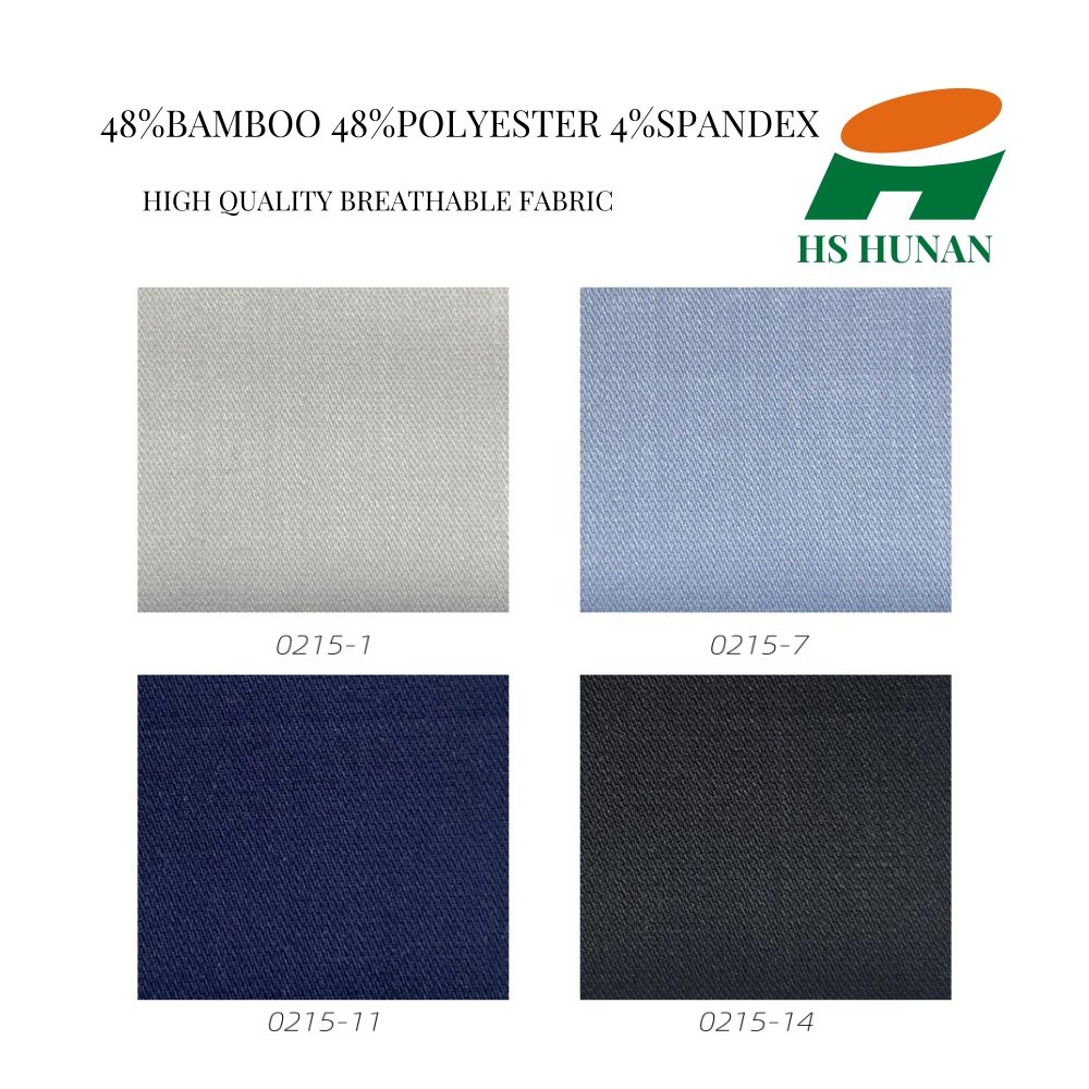 2024 Factory hot sales liquid ammonia wrinkle free solid color spandex polyester bamboo fibre formal fabric for men shirt