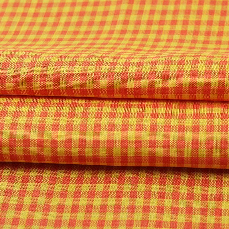 High quality soft fashion cheap sheer eco-friendly organic 100% linen fabric for plaid scarf women