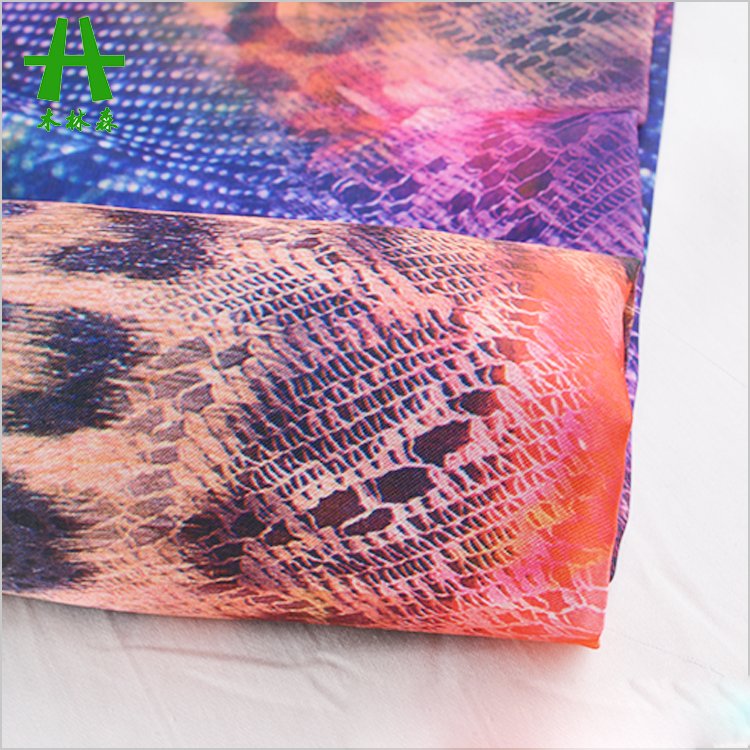 Mulinsen Textile Soft Silk Touch Woven Fine 50D Satin Chiffon Digital Print Fabric 100% Polyester Fabric Roll