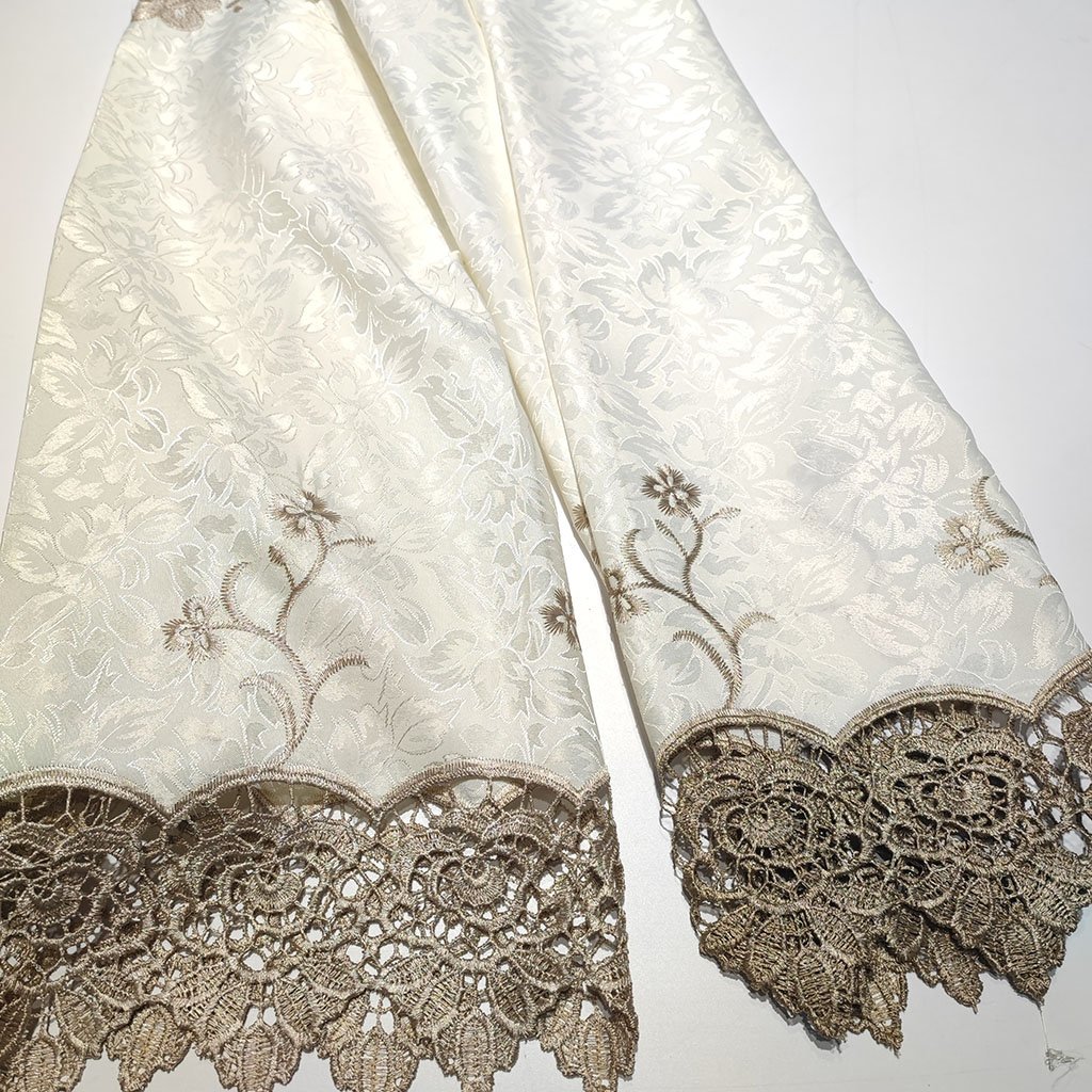 100%polyester fancy embroidery fabric curtain for the living room