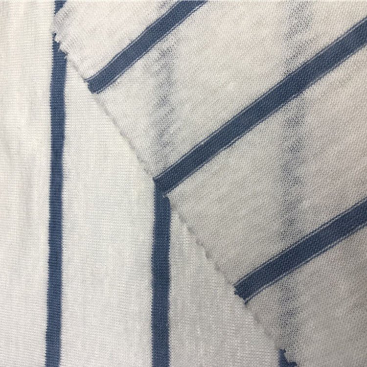 100% linen fabric dyed single jersey knitted fabric for t-shirt
