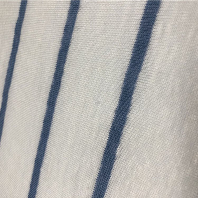 100% linen fabric dyed single jersey knitted fabric for t-shirt