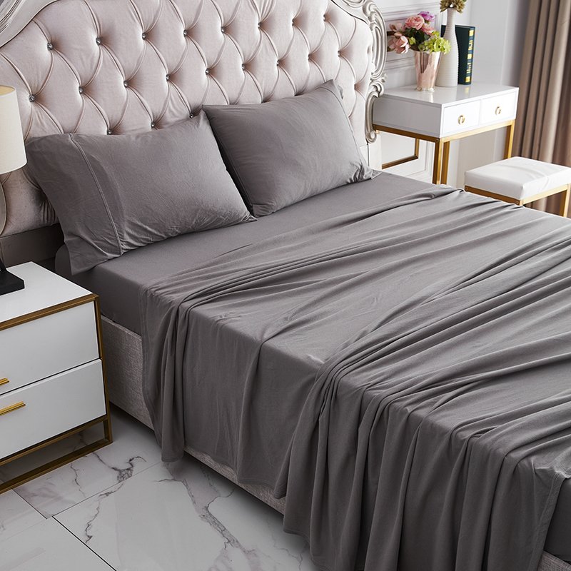 4PCS Drap Coton Wholesale Bedsheet 100% Cotton Bed Sheet Set Bedspread for Bedroom