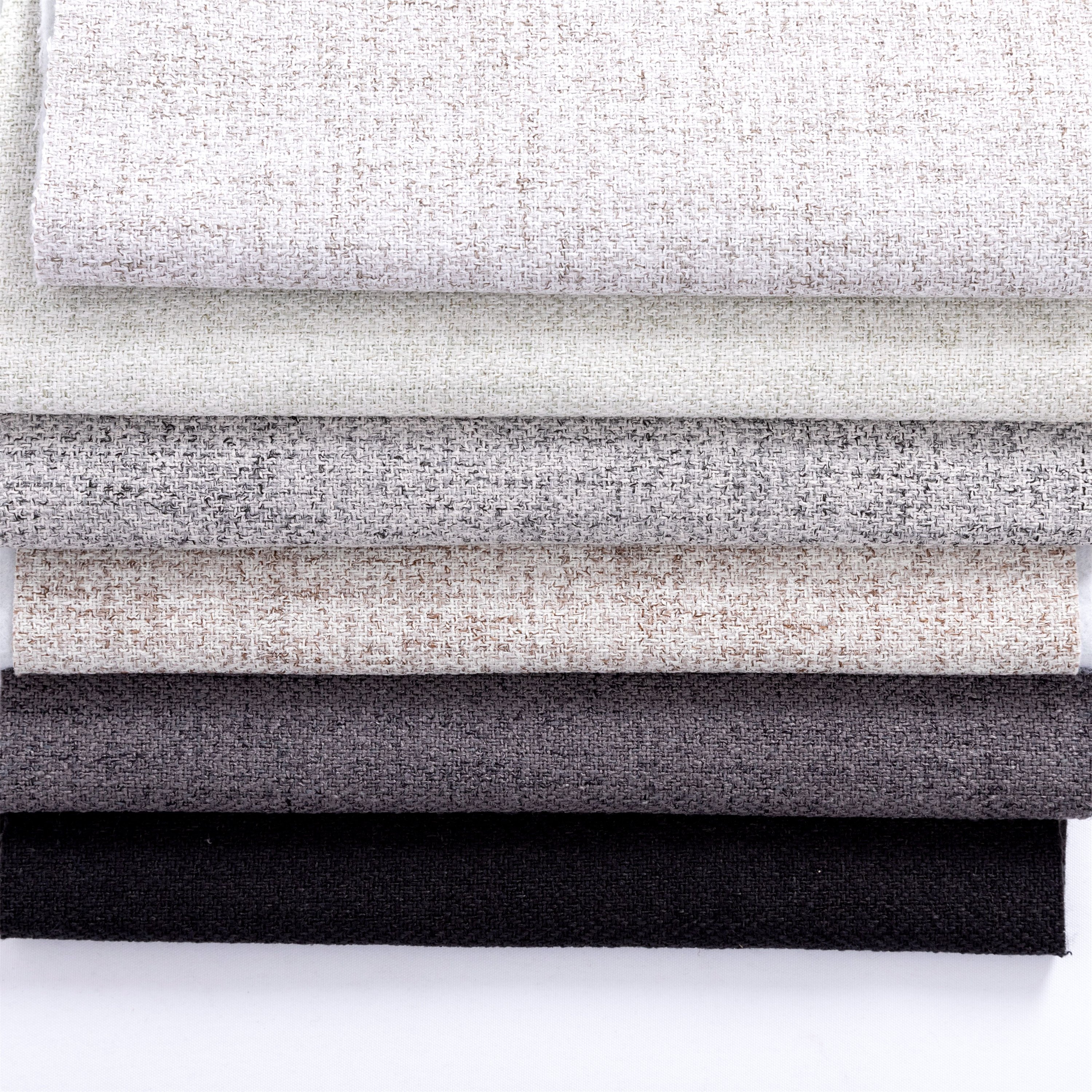 High quality upholstery linen look faux linen polyester sofa fabric waterproof furniture fabric