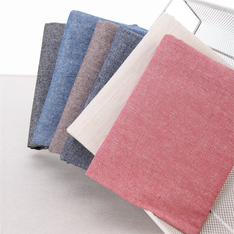 light grey 55 cotton 45 linen clothing fabrics for men's shirt