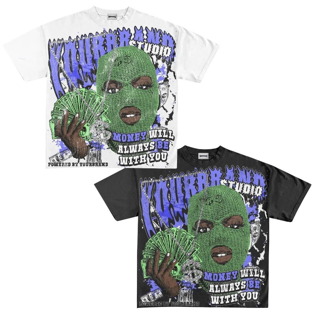 Custom 2024 Premium Printing 100% Cotton Hip Hop Screen Printing Manufacturer T-Shirt Oversized 240 GSM Cotton T Shirt