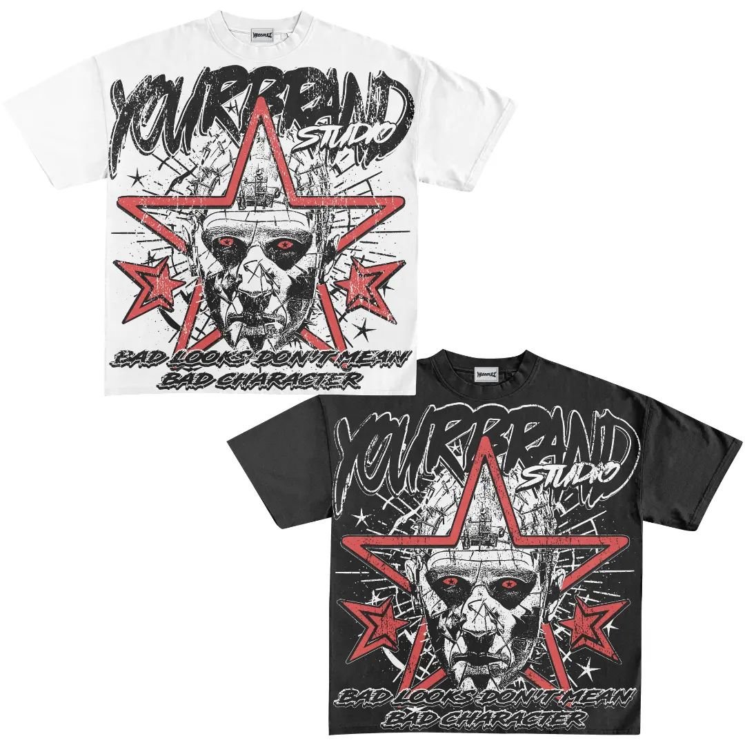 Custom 2024 Premium Printing 100% Cotton Hip Hop Screen Printing Manufacturer T-Shirt Oversized 240 GSM Cotton T Shirt