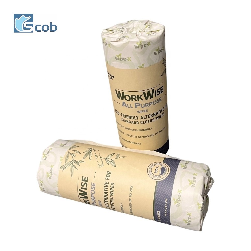 Nonwoven Spunlace Bamboo Fiber Wipes Cleaning Fabric Towel