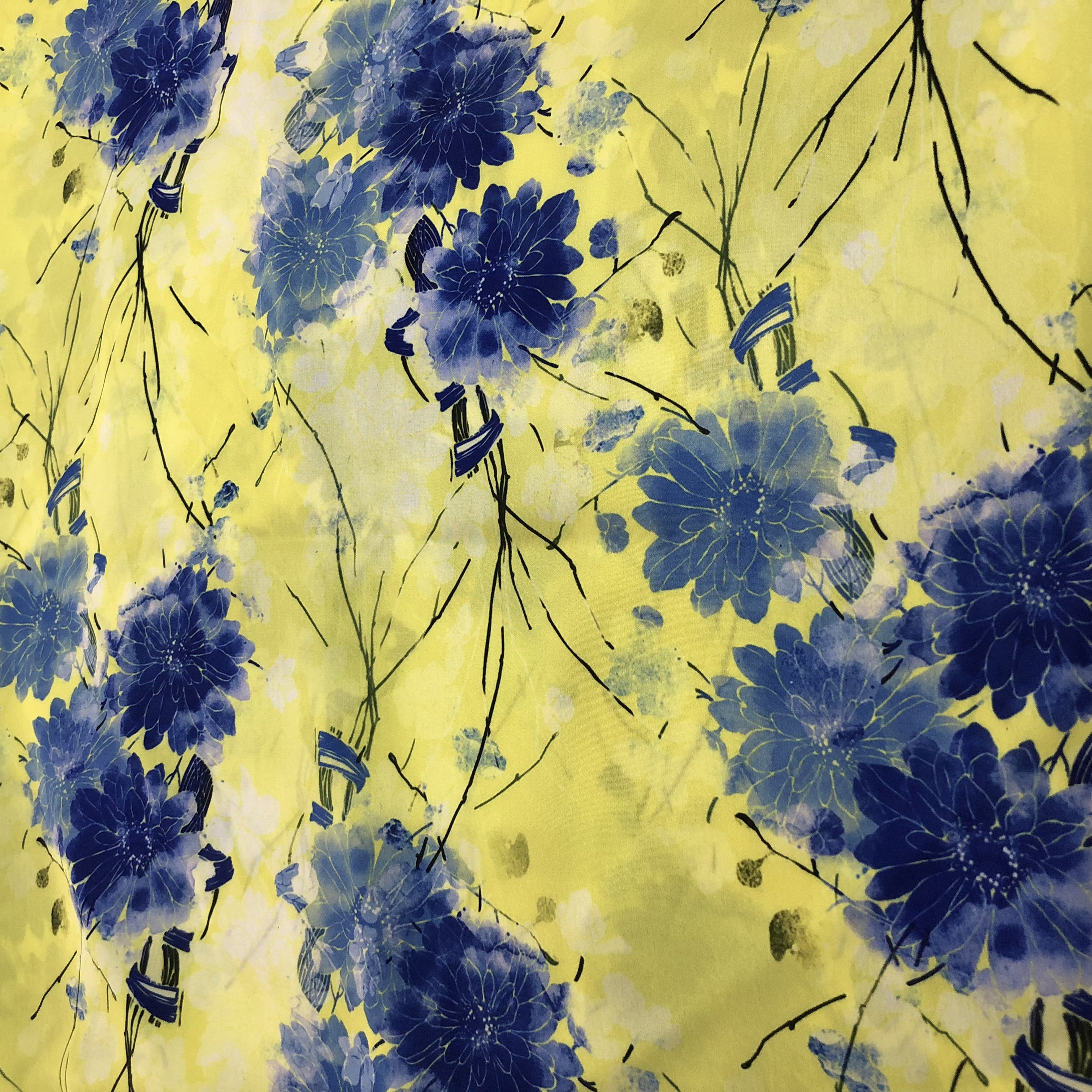 Wholesale Digital Printing Polyester Spandex Satin Chiffon For Woman's Scarf