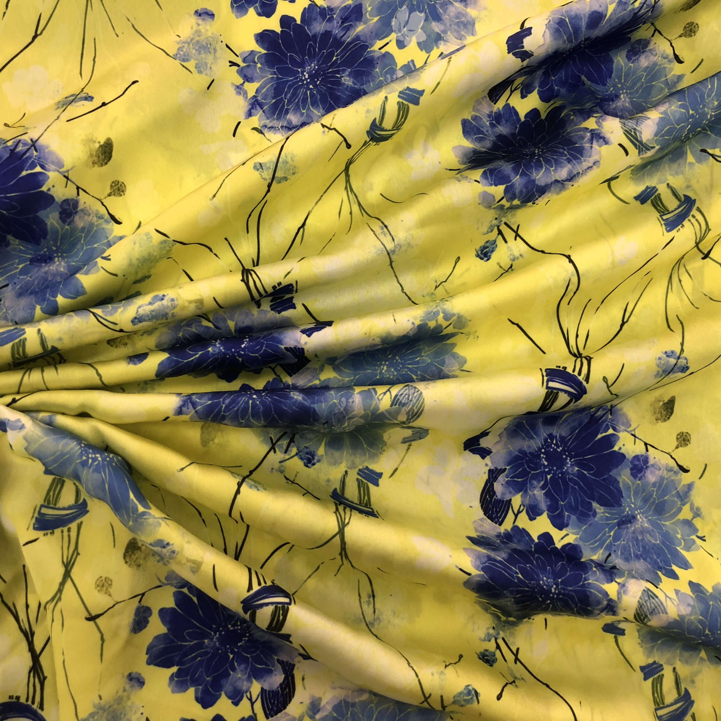Wholesale Digital Printing Polyester Spandex Satin Chiffon For Woman's Scarf