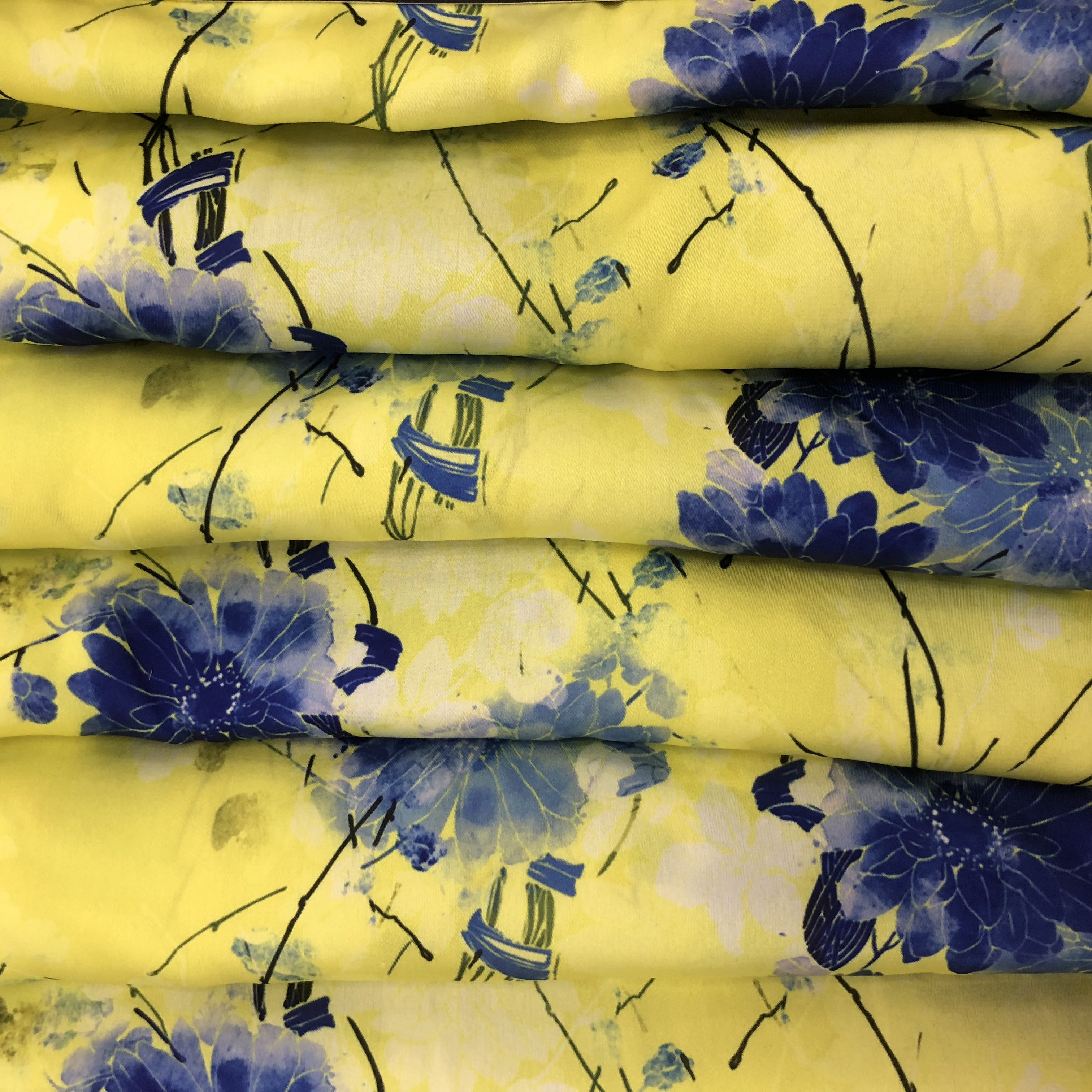 Wholesale Digital Printing Polyester Spandex Satin Chiffon For Woman's Scarf