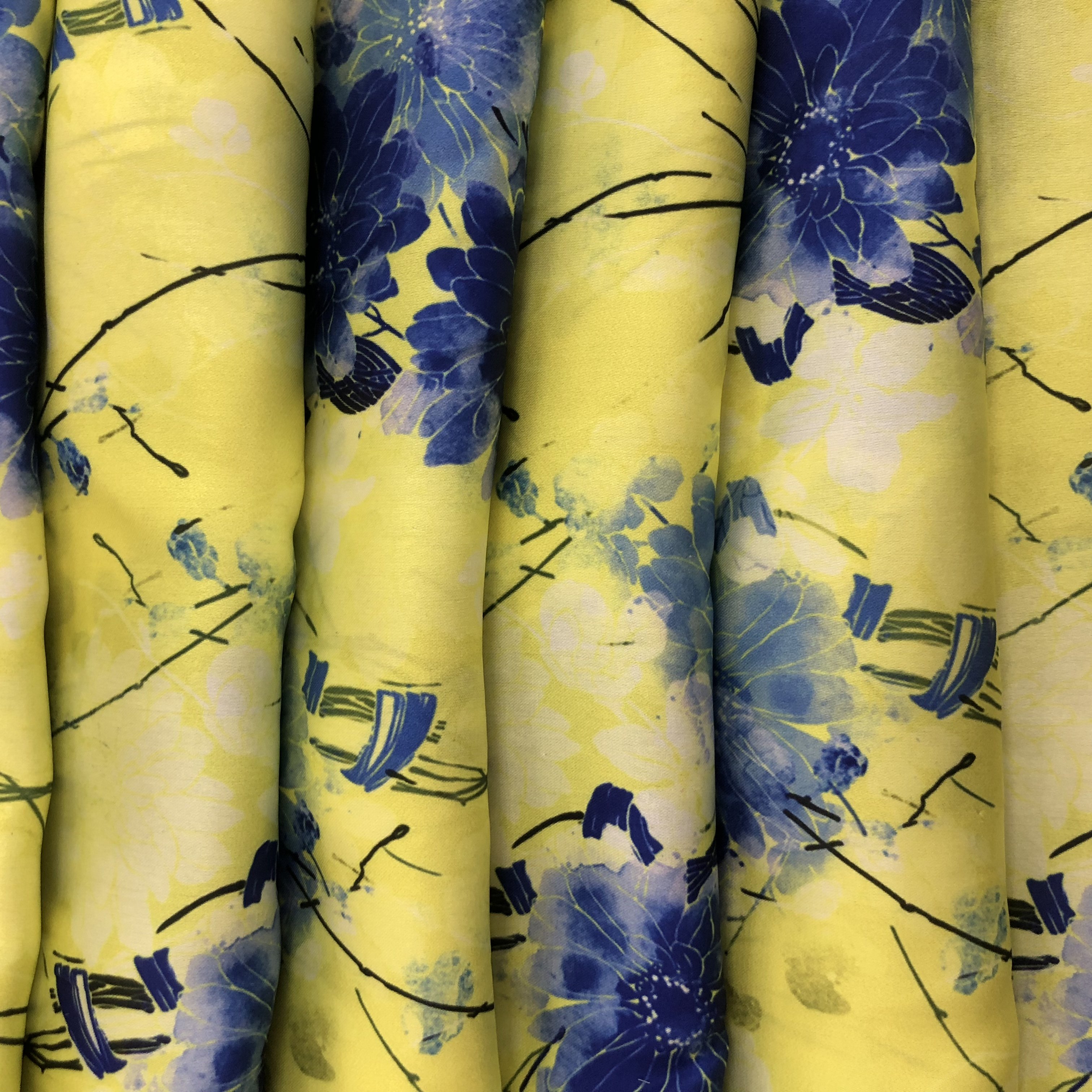 Wholesale Digital Printing Polyester Spandex Satin Chiffon For Woman's Scarf
