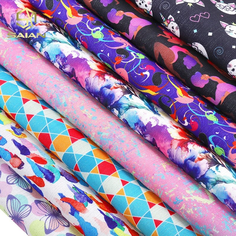 Custom Printed Shiny Plain Silver Thread Composite Waterproof 100% Polyester Fabric Printing For Backpack Luggage Bag