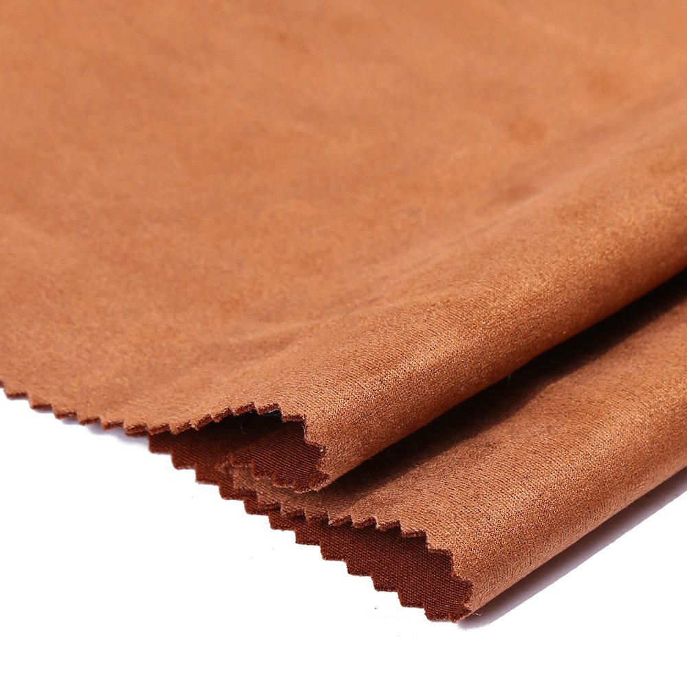 Wholesale shaoxing clothing grs material fabric textile 280gsm polyester knit weft recycle scuba faux suede fabric for jacket