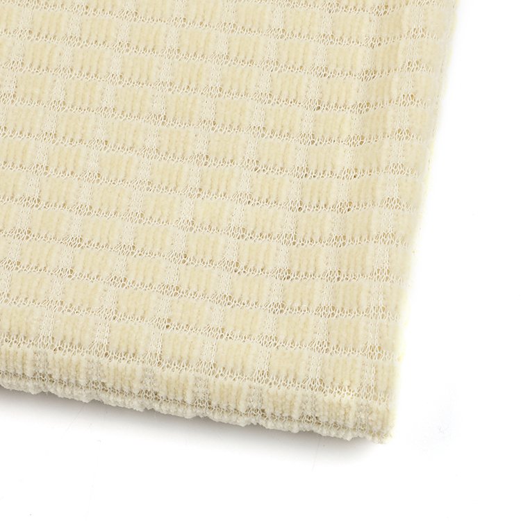 Chinese factory custom knit fabric 100% polyester 300GSM rib double knit fabric for dress